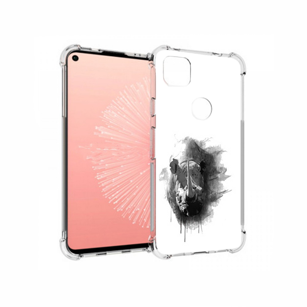 

Чехол MyPads Tocco для Google Pixel 4A носорог, Прозрачный, Tocco