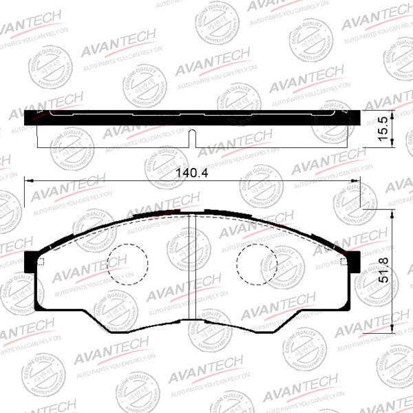 

Тормозные колодки AVANTECH дисковые AV204