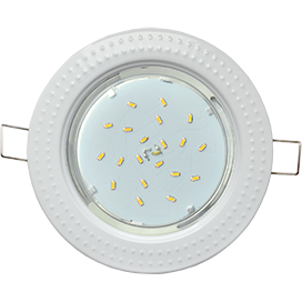 

Ecola GX53 H4 9015 светильник встраиваемый Чеканка Белый 43x115 к+ 2 ш