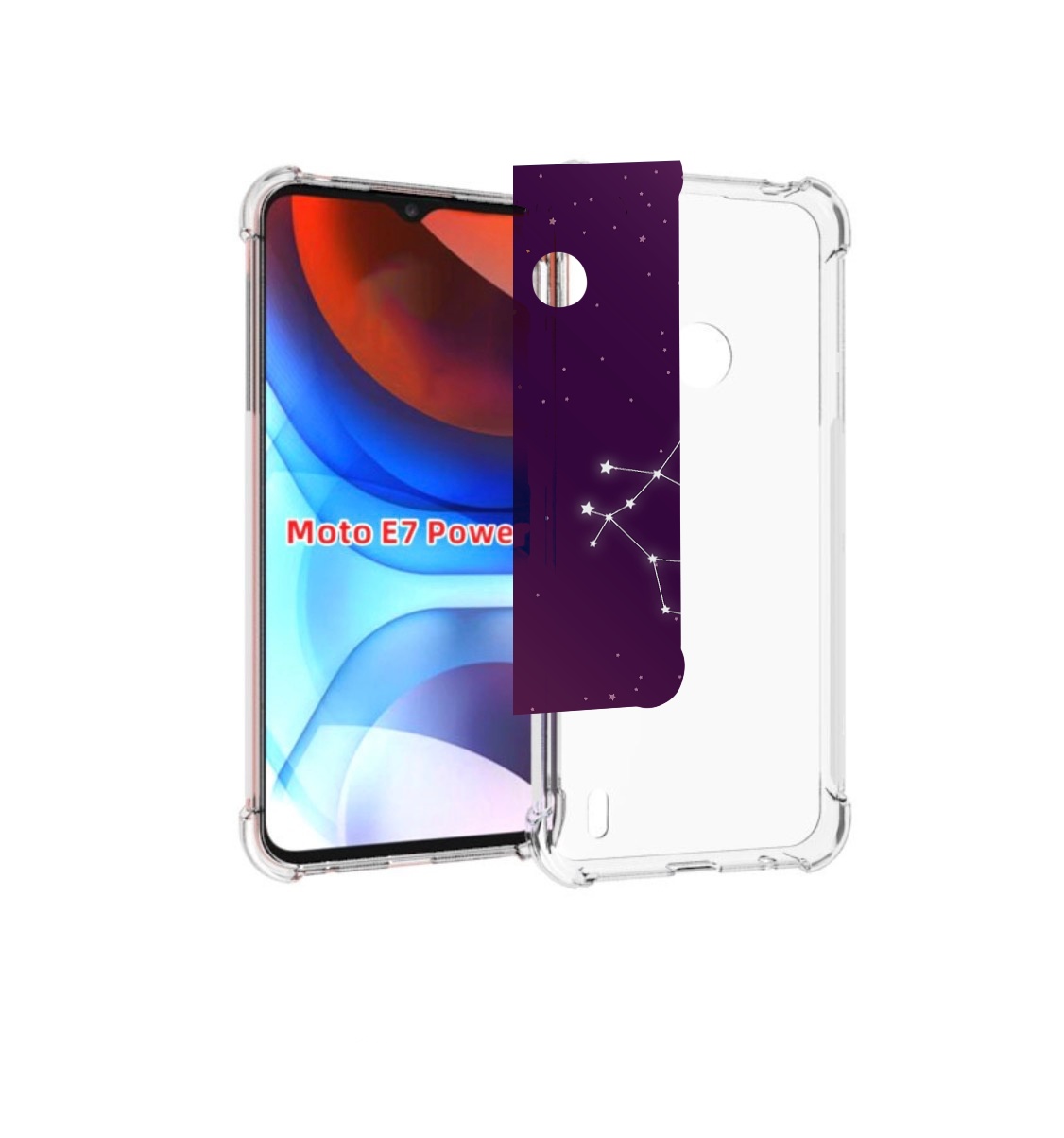 

Чехол MyPads знак-зодиака-близнецы-4 для Motorola Moto E7 Power, Прозрачный, Tocco