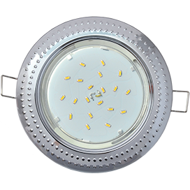 

Ecola GX53 H4 9015 светильник встраиваемый Чеканка Хром 43x115 к+