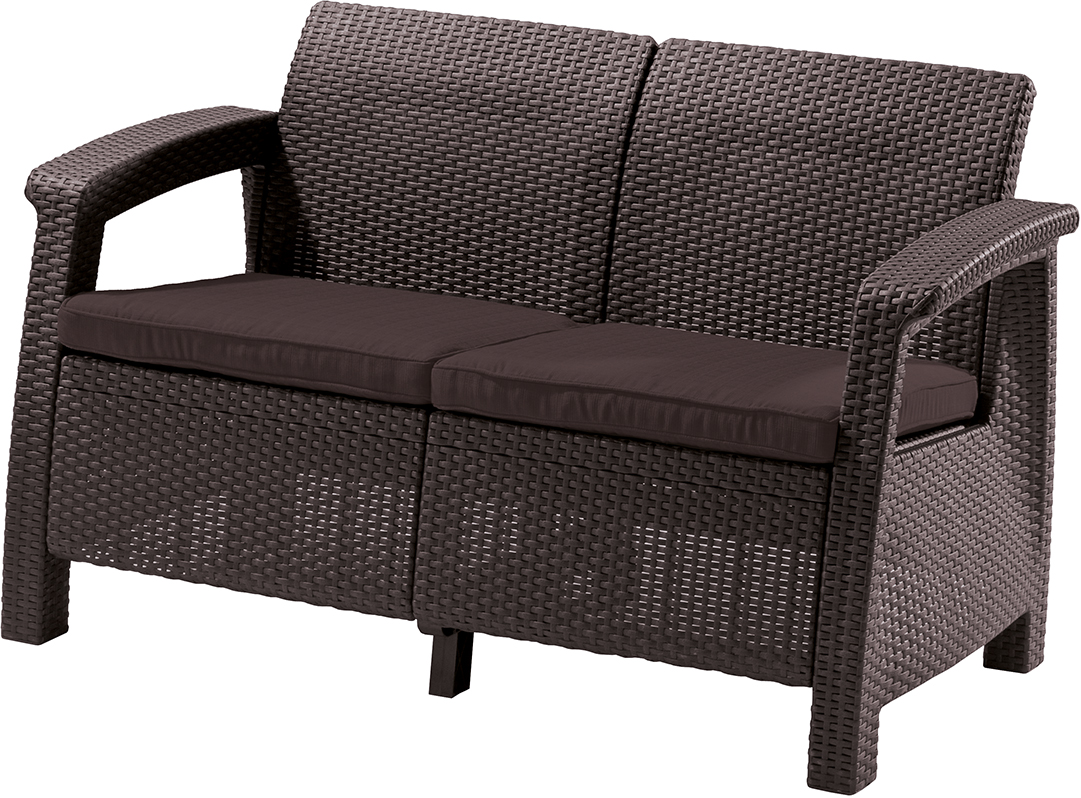 

Диван EDREMPLAST Corfu love seat Allibert 17197359, Коричневый