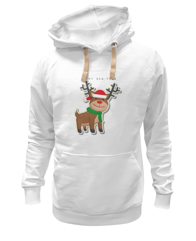 

Толстовка унисекс Printio Happy new year белая 3XL, Happy new year