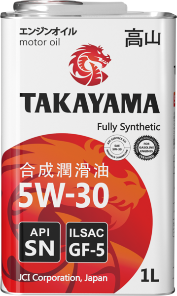 фото Масло takayama 5/30 ilsac gf-5 api sn синтетическое 1 л jca corporation takayama