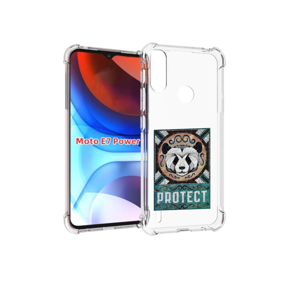 

Чехол MyPads защита панды для Motorola Moto E7 Power, Прозрачный, Tocco