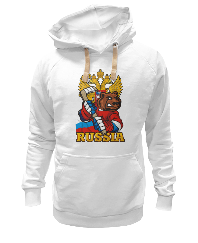 

Худи унисекс Printio Russian bear белое 3XL, Белый, Russian bear