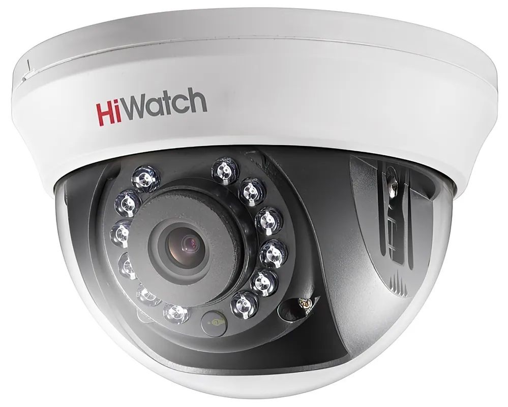 фото Hd-tvi-камера hiwatch ds-t201(b) (2.8 mm) 2мп купольная hd-tvi видеокамера с ик-подсветкой