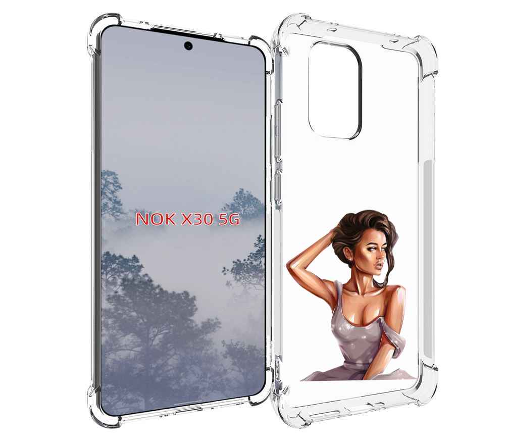 

Чехол MyPads Девушка-с-прической женский для Nokia X30 5G, Tocco