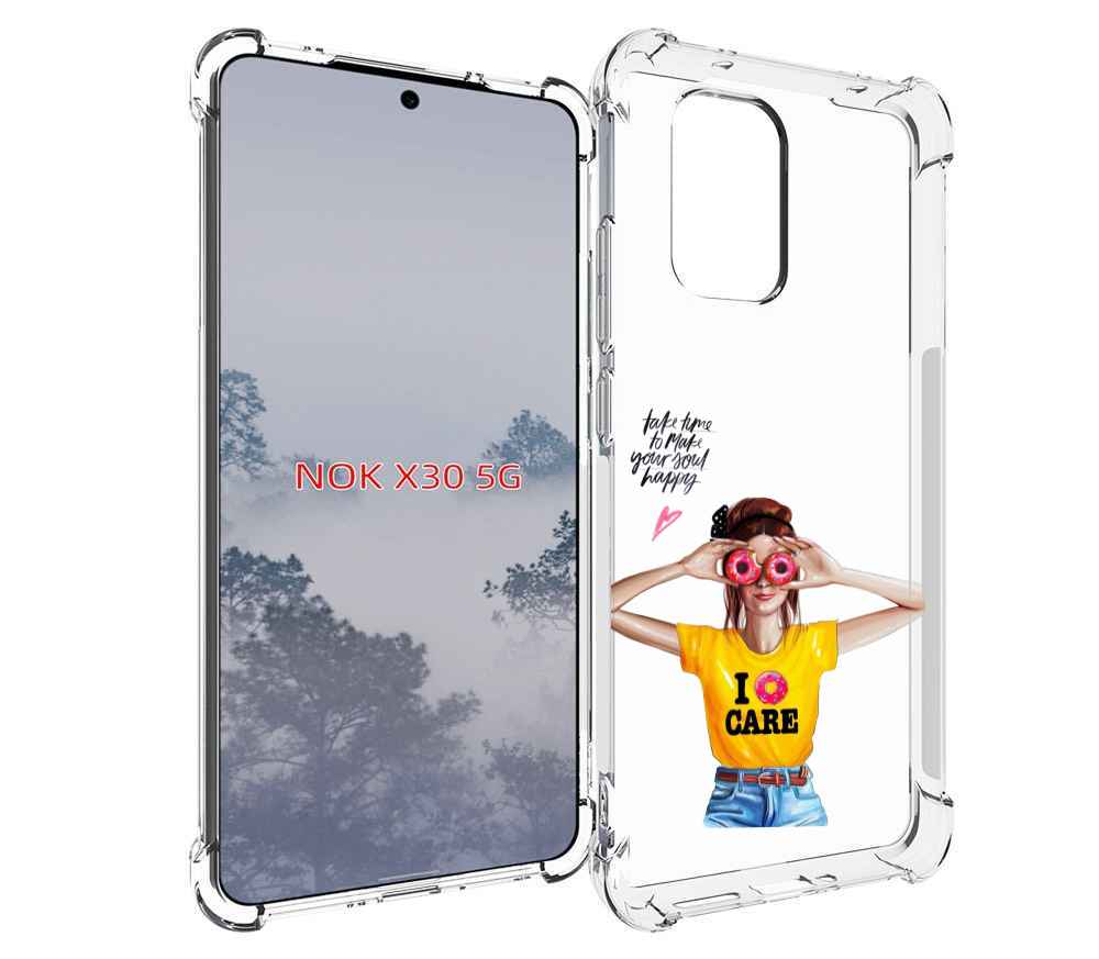 

Чехол MyPads Девушка-с-пончиками женский для Nokia X30 5G, Tocco