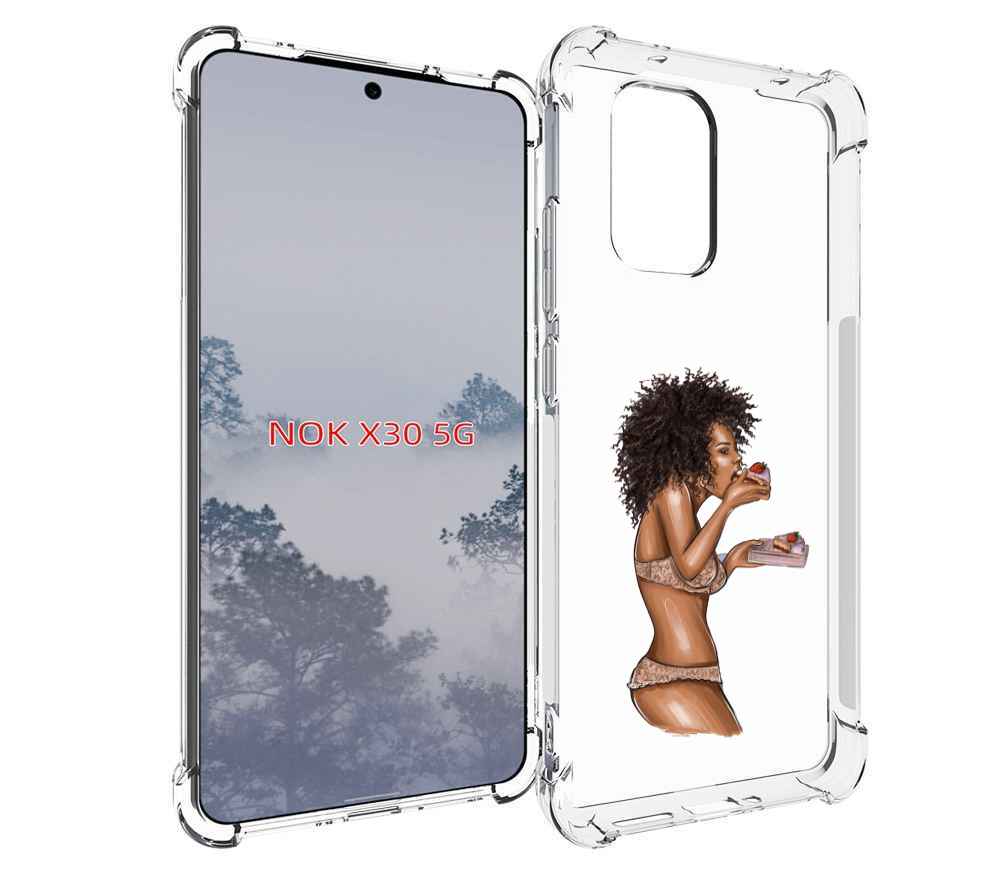 

Чехол MyPads Девушка-с-пирожными женский для Nokia X30 5G, Tocco