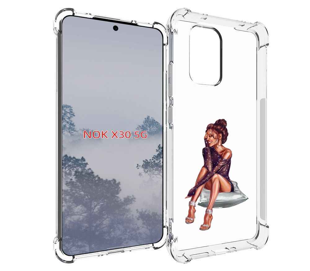 

Чехол MyPads Девушка-на-подушке женский для Nokia X30 5G, Tocco