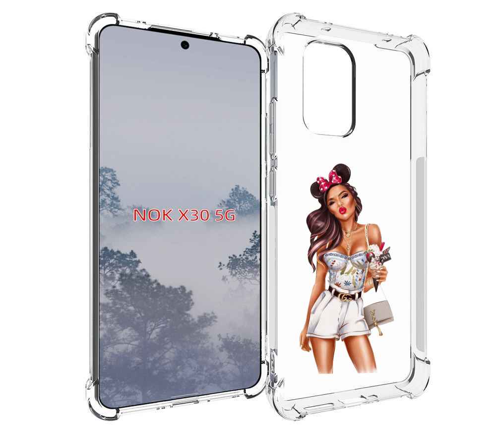 

Чехол MyPads Девушка-микки для Nokia X30 5G, Tocco