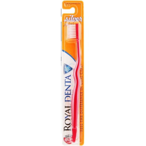 

Royal Denta Silver Mini Детская зубная щетка с наночастицами серебра, 6+, Красный