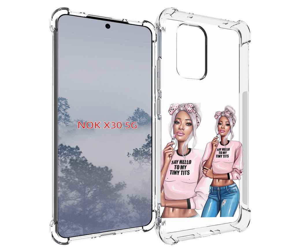 

Чехол MyPads Девушка-в-розовой-футболке женский для Nokia X30 5G, Tocco