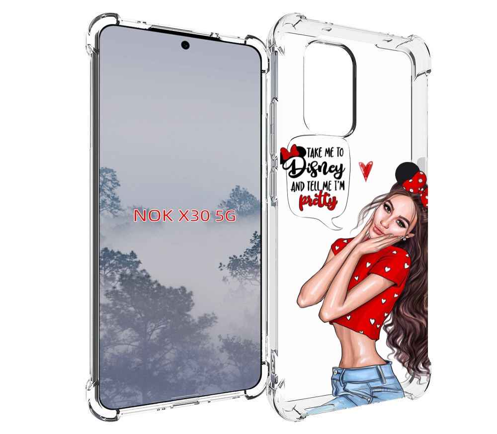 

Чехол MyPads Девушка-Мини женский для Nokia X30 5G, Tocco