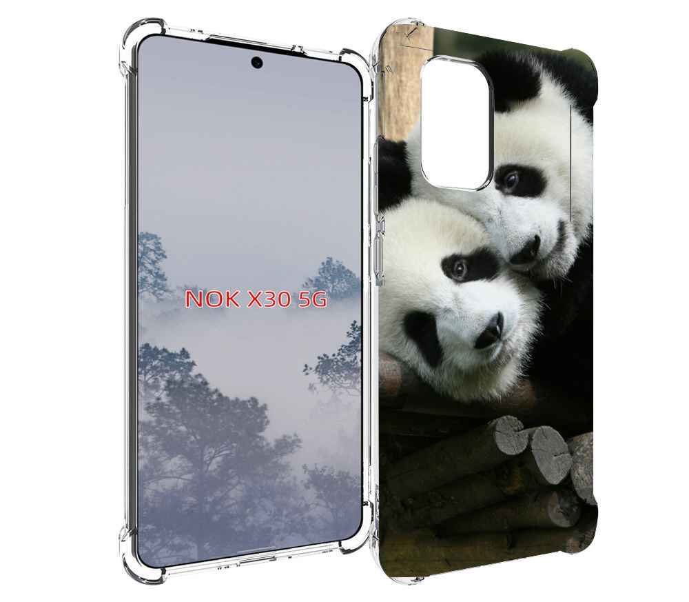 

Чехол MyPads Две-панды для Nokia X30 5G, Tocco