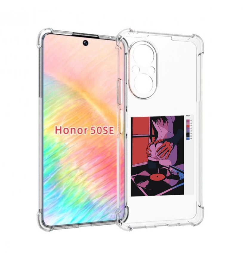 

Чехол бампер MyPads девушка красивая сзади женский для Honor 50, Прозрачный, Tocco