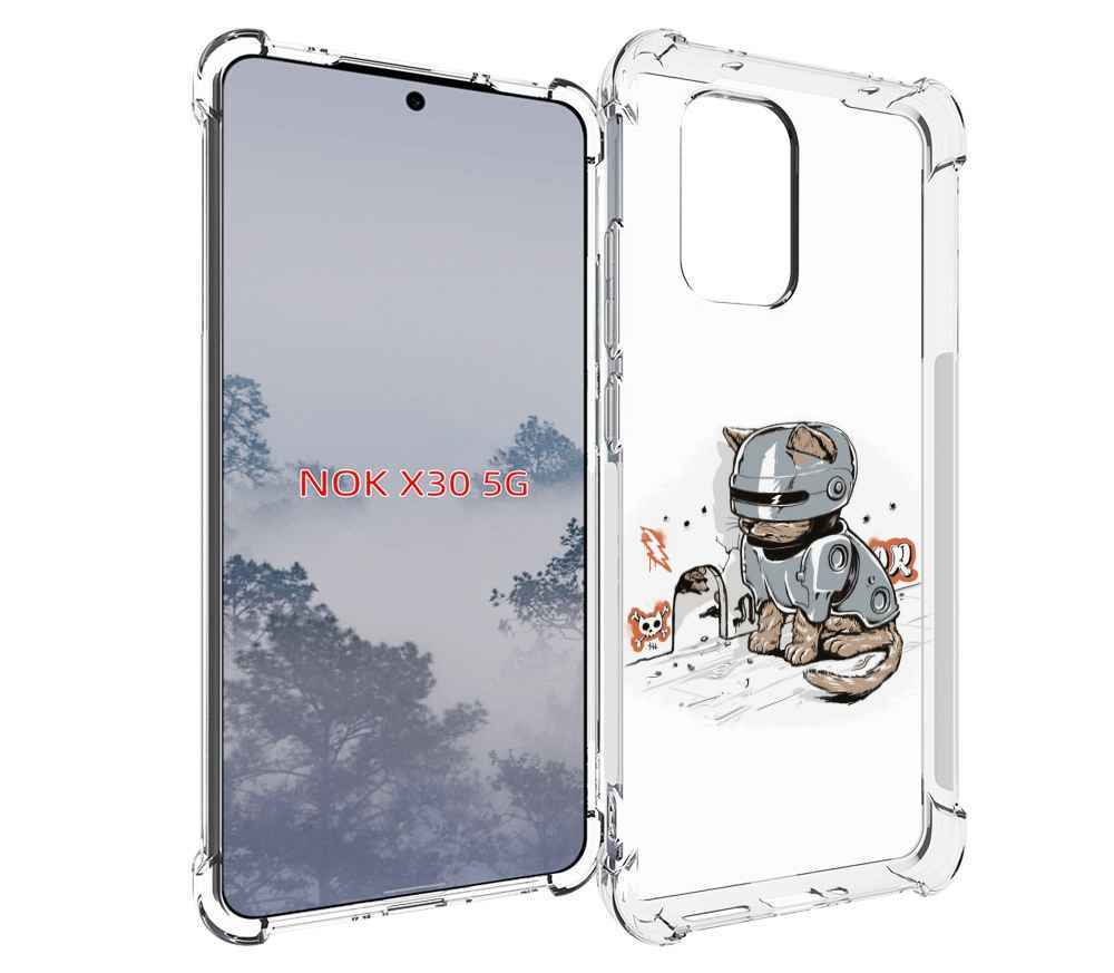 

Чехол MyPads Грозный кот для Nokia X30 5G, Tocco