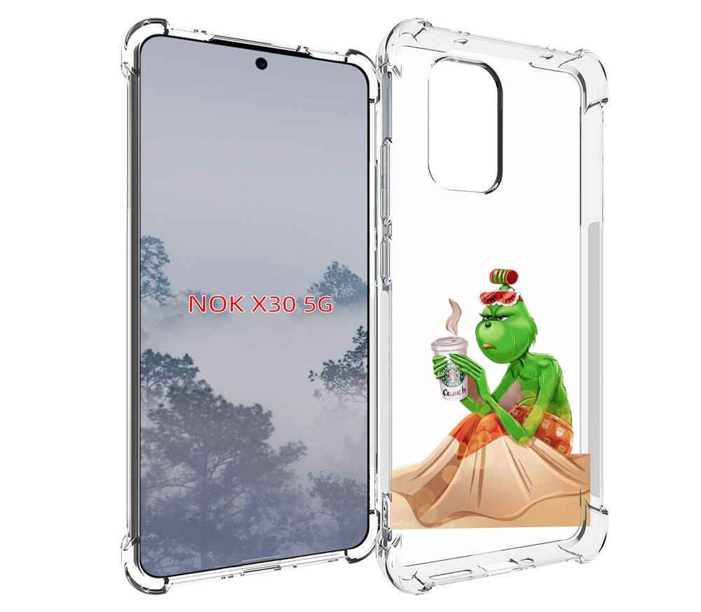 

Чехол MyPads Гринч-в-платье для Nokia X30 5G, Tocco