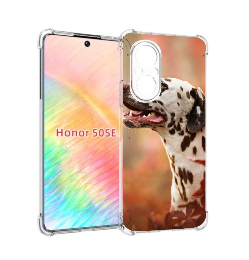 

Чехол бампер MyPads далматин для Honor 50 SE противоударный, Прозрачный, Tocco