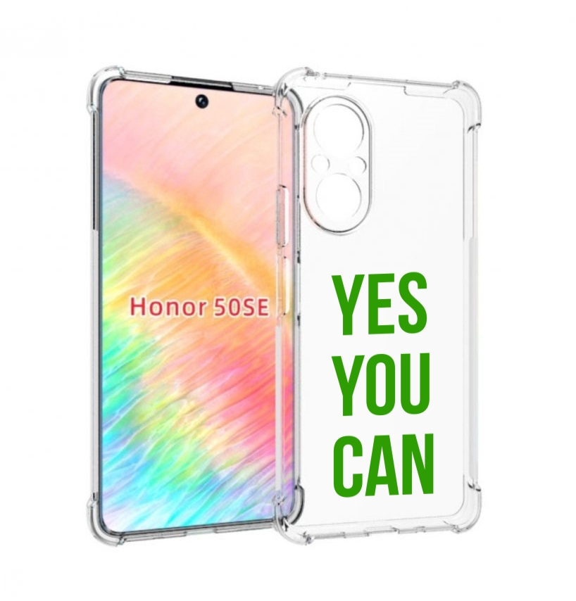 

Чехол бампер MyPads да-ты-можешь для Honor 50 SE противоударный, Прозрачный, Tocco