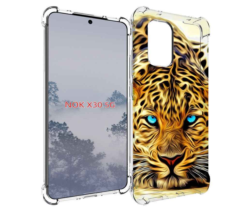 

Чехол MyPads Голубоглазый-гепард для Nokia X30 5G, Tocco