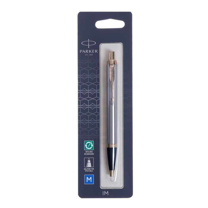 

Parker Ручка шариковая PARKER IM CORE BRUSHED METAL GT, синяя, блистер 1975559