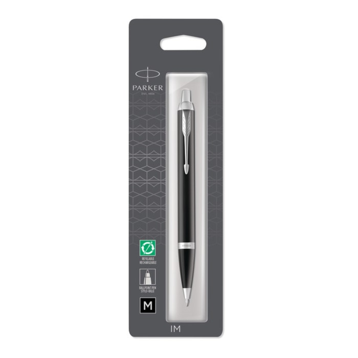

Parker Ручка шариковая PARKER IM CORE BLACK LACQUER CT, синяя, блистер 1975554