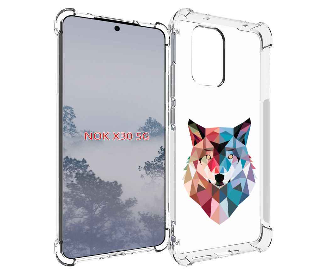 

Чехол MyPads Геометрический-волк для Nokia X30 5G, Tocco
