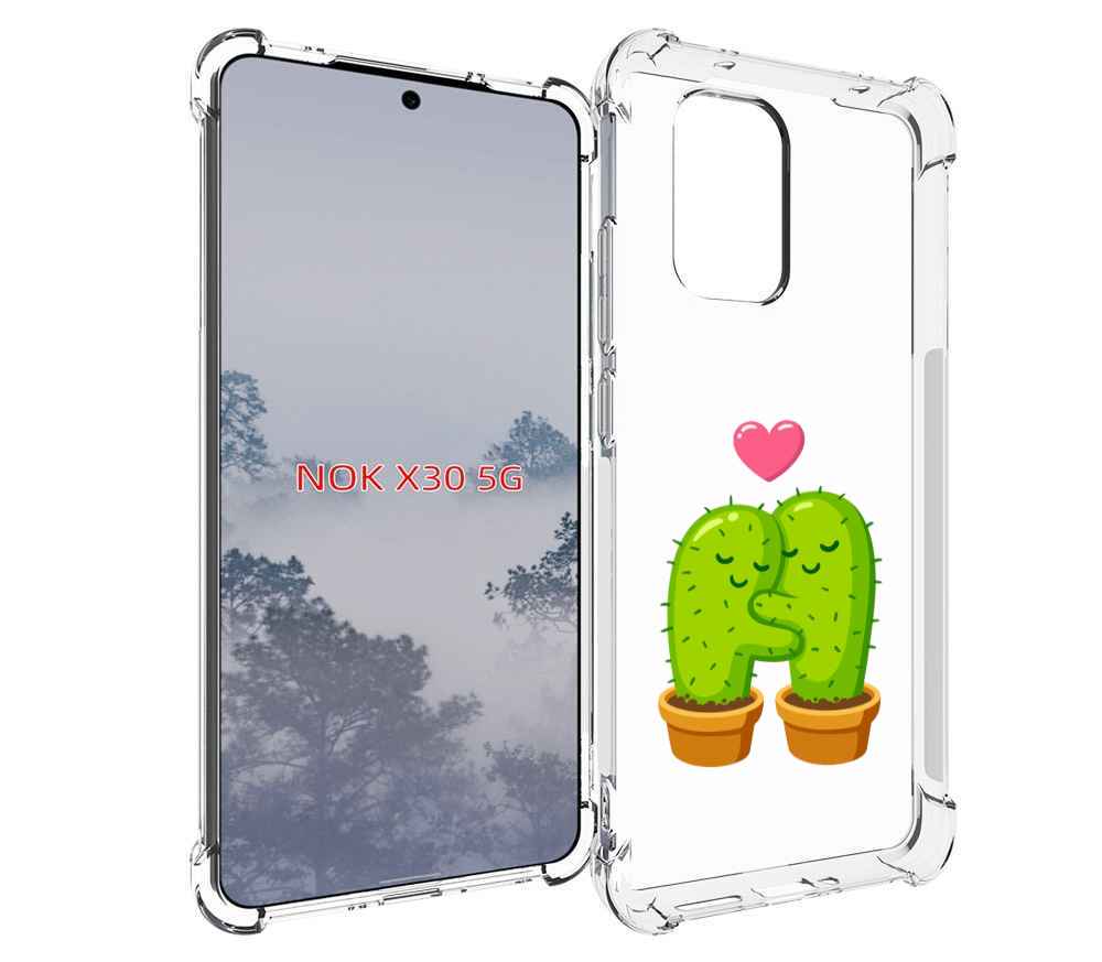 

Чехол MyPads Влюбленные-кактусы для Nokia X30 5G, Tocco