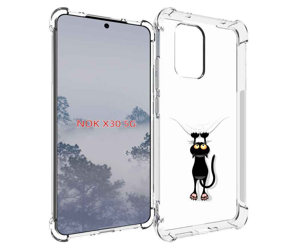 

Чехол MyPads Висячий-кот для Nokia X30 5G, Tocco