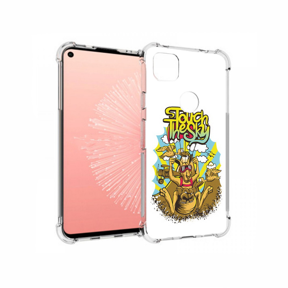 Чехол MyPads Tocco для Google Pixel 4A нарисованное кенгуру комикс