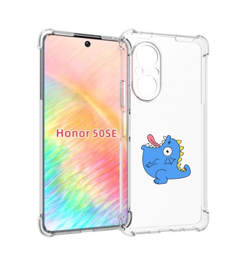 

Чехол бампер MyPads голубая-рыбка для Honor 50 SE противоударный, Прозрачный, Tocco