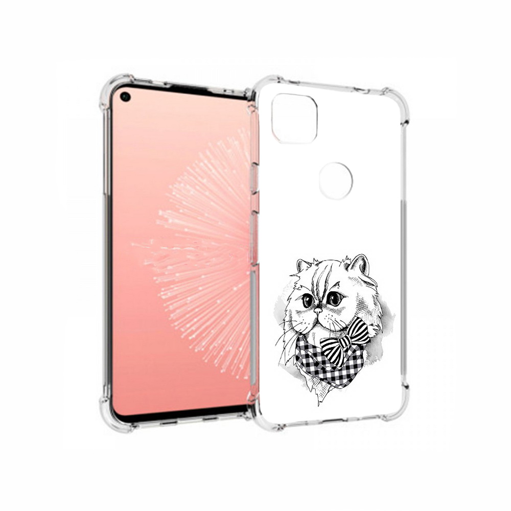 

Чехол MyPads Tocco для Google Pixel 4A нарисованная красивая кошечка, Прозрачный, Tocco