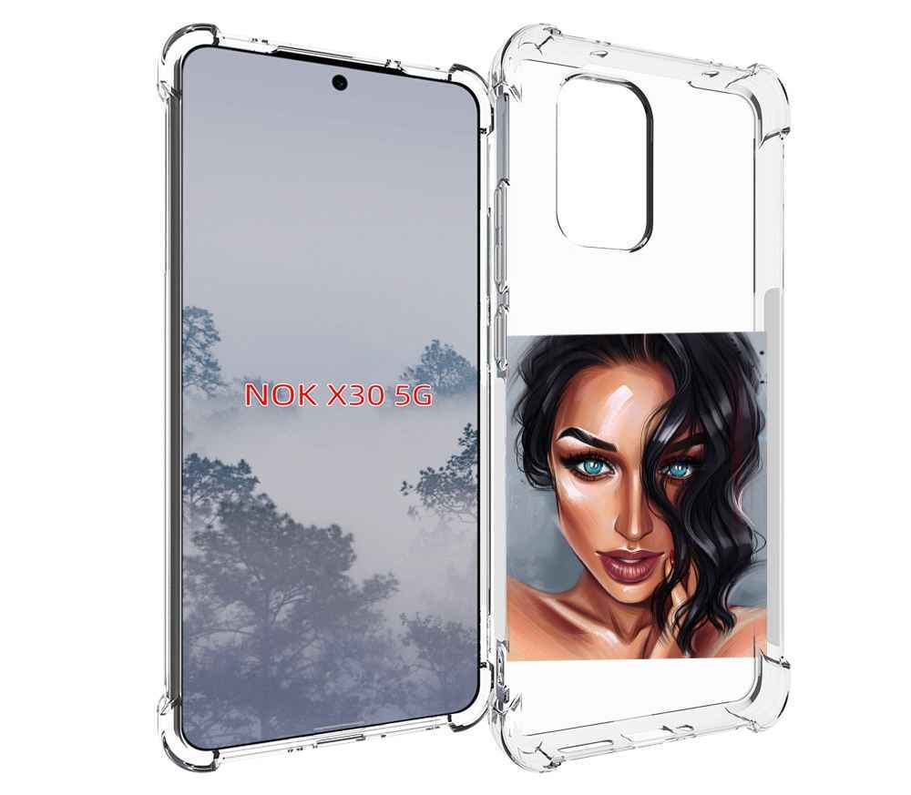 

Чехол MyPads Брюнетка для Nokia X30 5G, Tocco