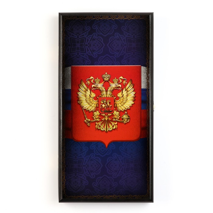 

Нарды "Герб", деревянная доска 40 x 40 см, с полем для игры в шашки