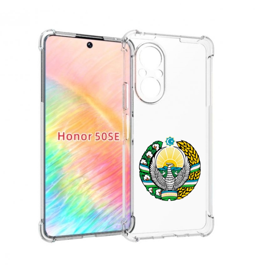 

Чехол бампер MyPads герб-узбекистана для Honor 50 SE противоударный, Прозрачный, Tocco