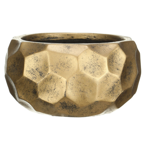 фото Кашпо idealist мозаик чаша, файберстоун, золото, d29.5 h15 cm mbowl29-gld