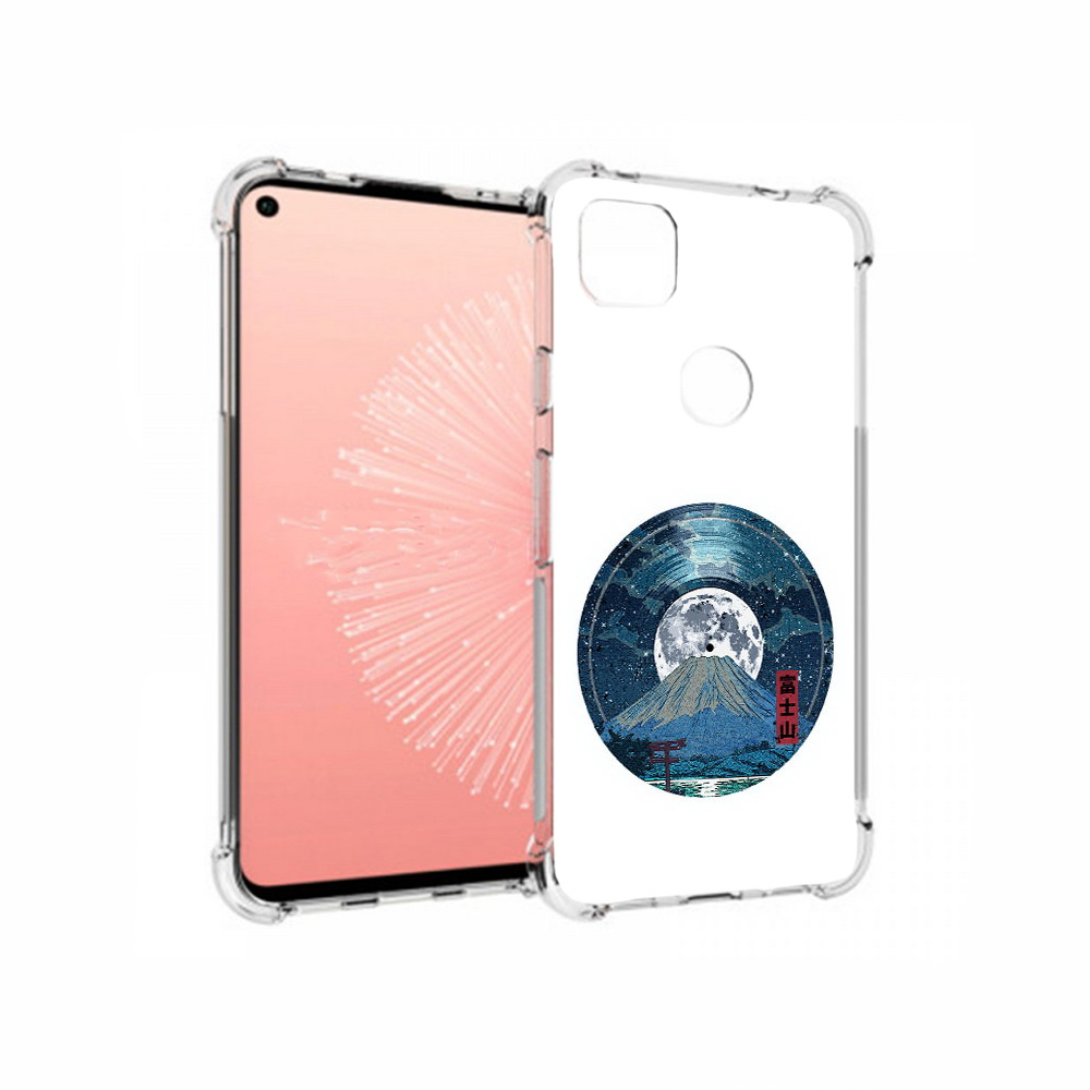 

Чехол MyPads Tocco для Google Pixel 4A нарисованная виниловая гора с луной, Прозрачный, Tocco