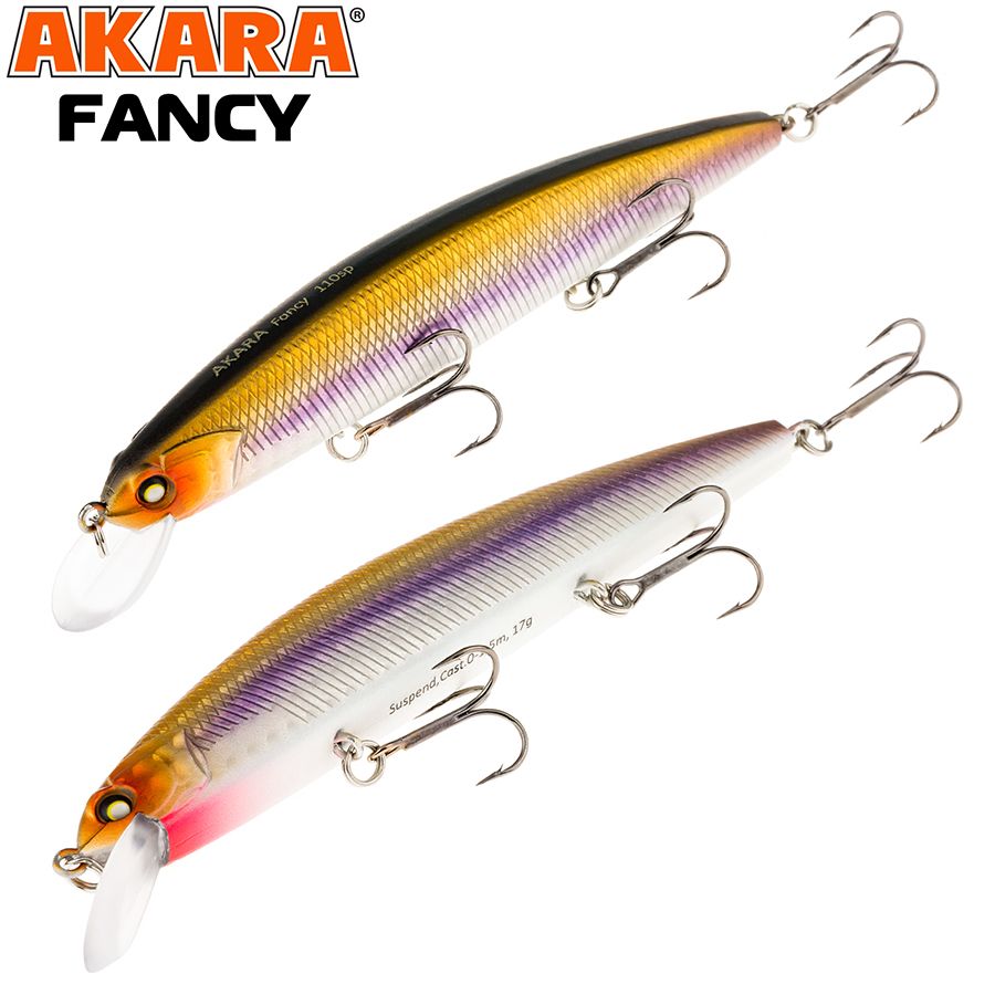 

Воблер Akara Fancy 110SP 17 гр 3/5 oz 4,3 in A211, Разноцветный, Fancy