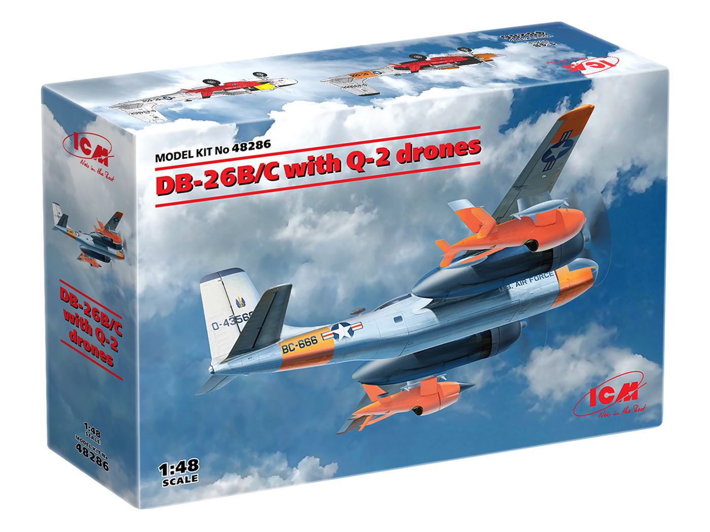 

Сборная модель ICM 1/48 DB-26B/C с беспилотными самолетами Q-2 48286