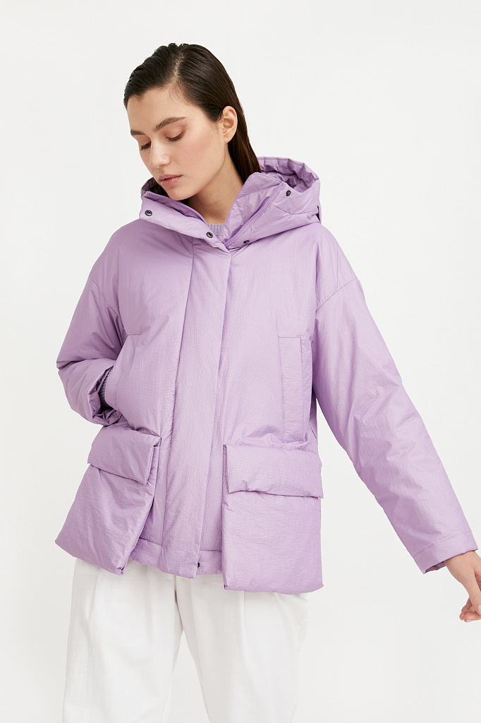 фото Куртка женская finn flare b21-32033 фиолетовая 2xl