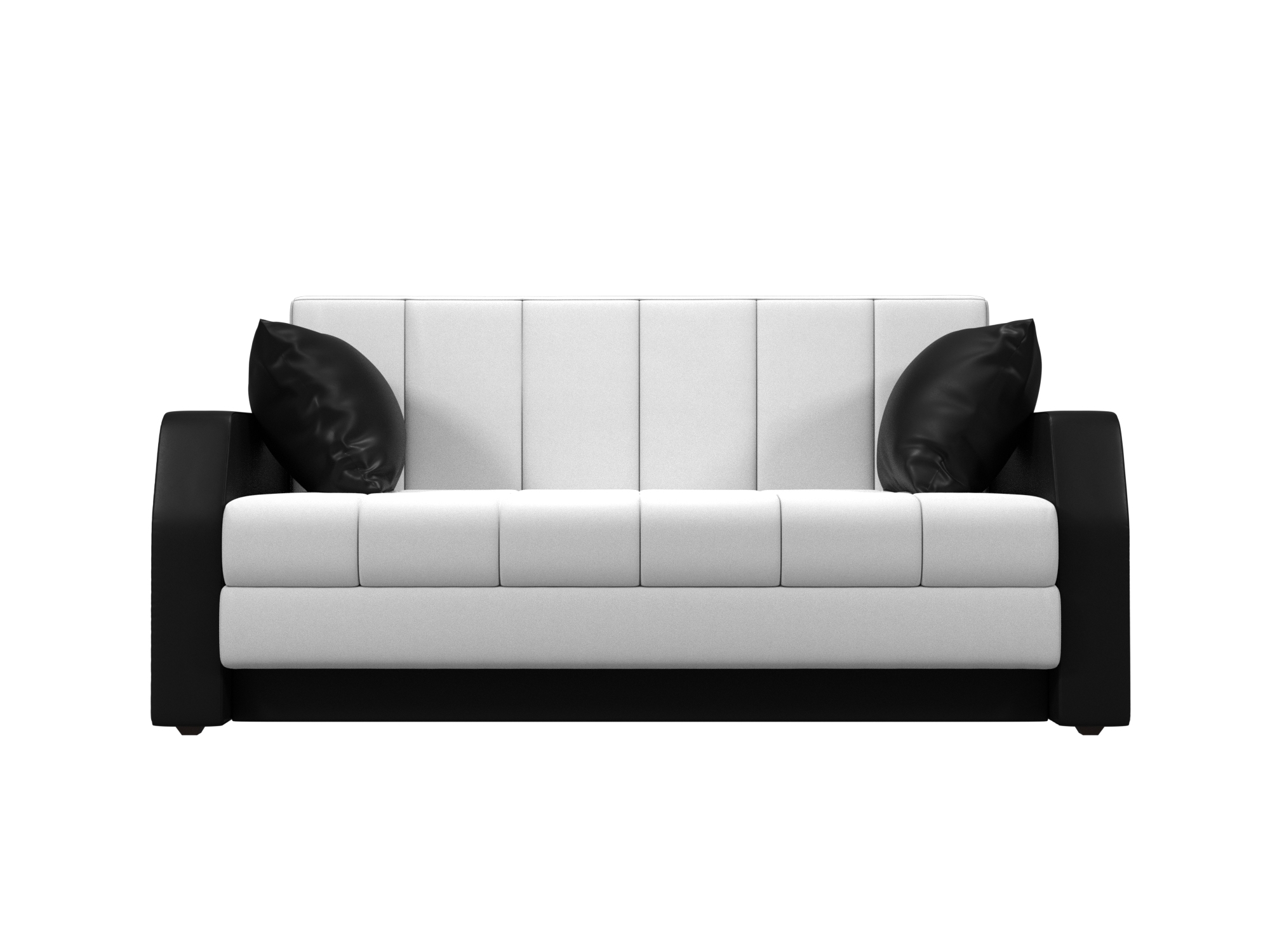 

Диван-кровать 4Home Малютка, 154x86x73 см, выкатной, белый\черный, экокожа, Малютка