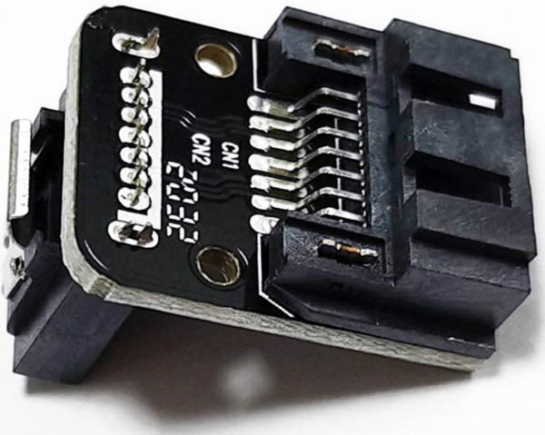 

Адаптер GSMIN SK82 SATA 7-Pin (F) - SATA 7-Pin (M) (90 градусов) (Черный)
