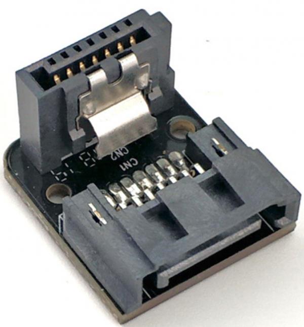

Адаптер GSMIN SK81 SATA 7-Pin (F) - SATA 7-Pin (M) (90 градусов) (Черный)
