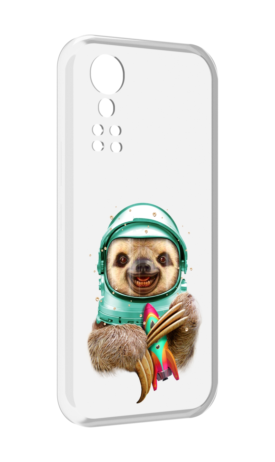 

Чехол MyPads Ленивец астронавт для ZTE Axon 30 5G / Axon 30S, Прозрачный, Tocco