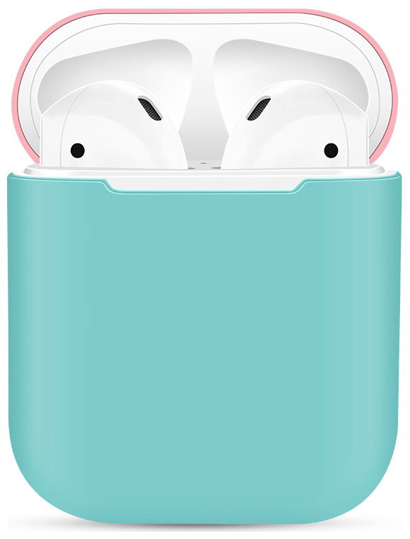

Чехол силиконовый Eva для наушников Apple AirPods 1/2, бирюзовый, розовый, для наушников Apple AirPods 1/2 - Бирюзовый/Розовый (CBAP03TQP)