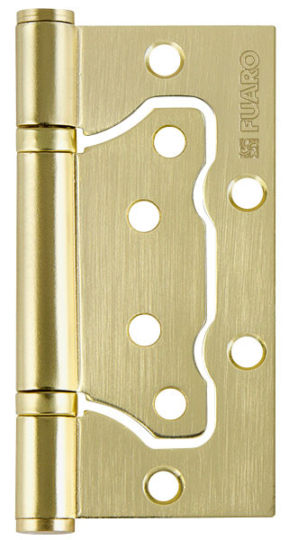 

Петля Fuaro (Фуаро) универсальная без врезки 500-2BB 100x2,5 SB (мат. золото), Золотистый