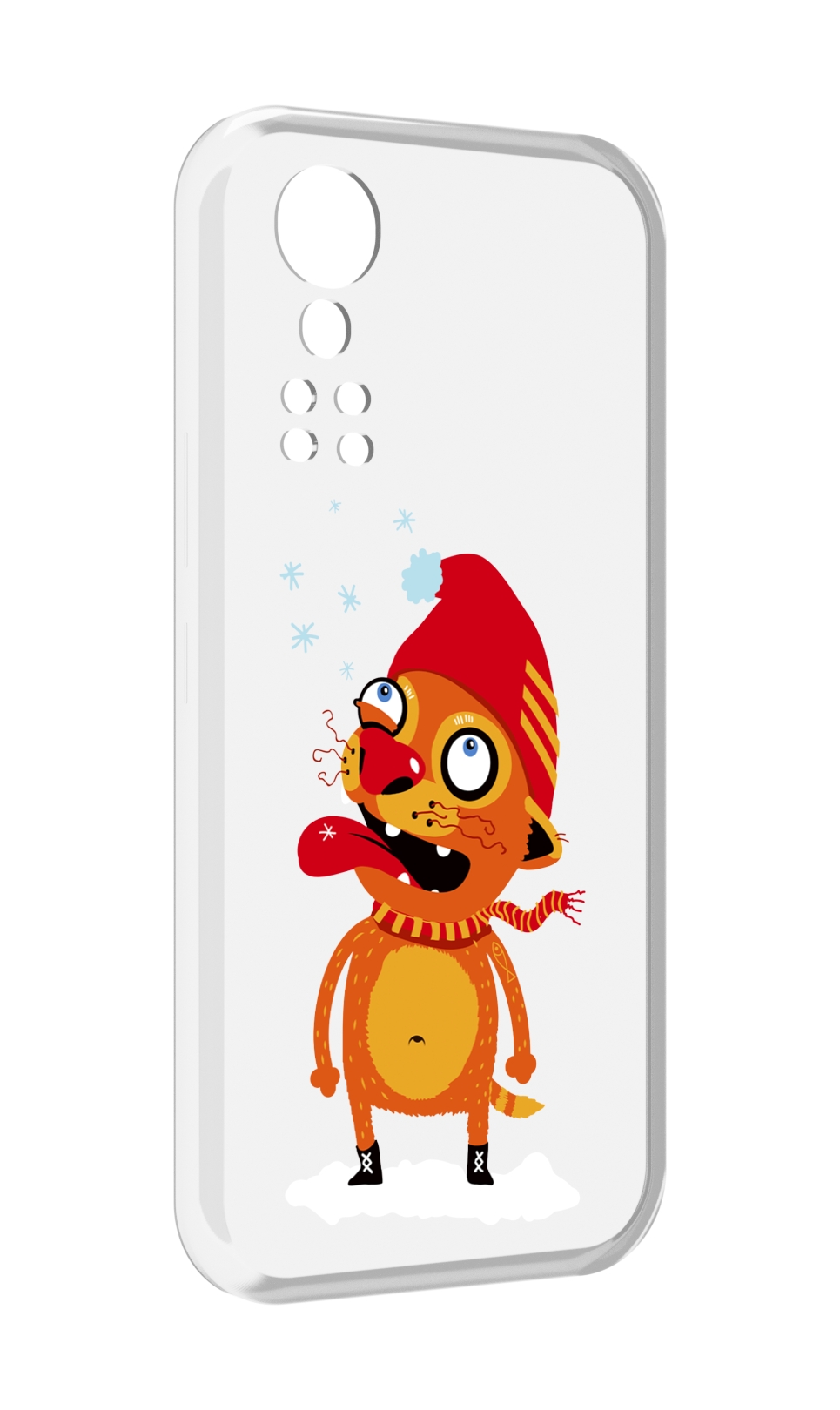 

Чехол MyPads Зимний кот для ZTE Axon 30 5G / Axon 30S, Прозрачный, Tocco