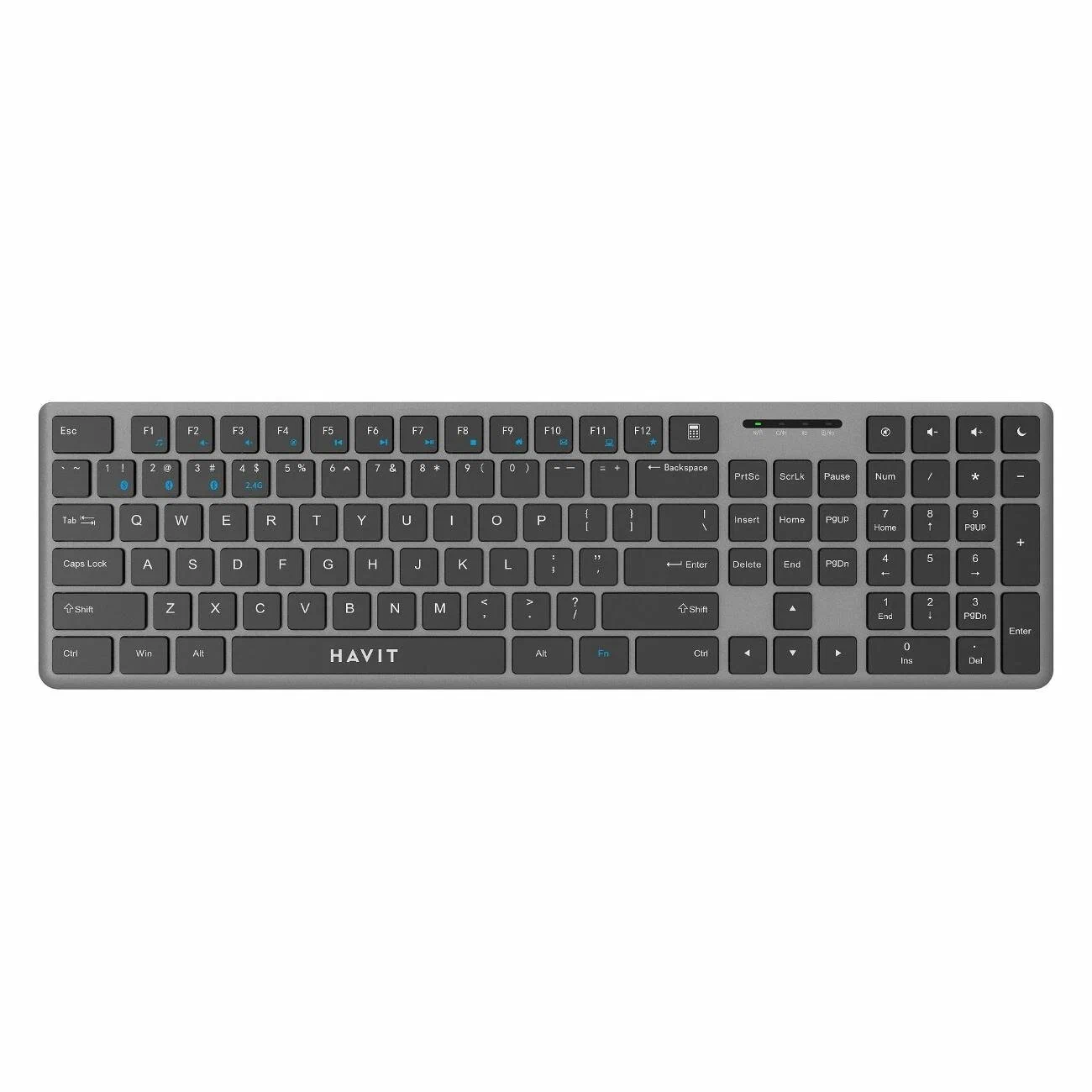 Беспроводная клавиатура Havit KB235WB черный (KB235WB Black/Ash)